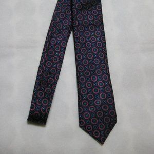TED BAKER Heavy Silk Geometric Circles Neck Tie